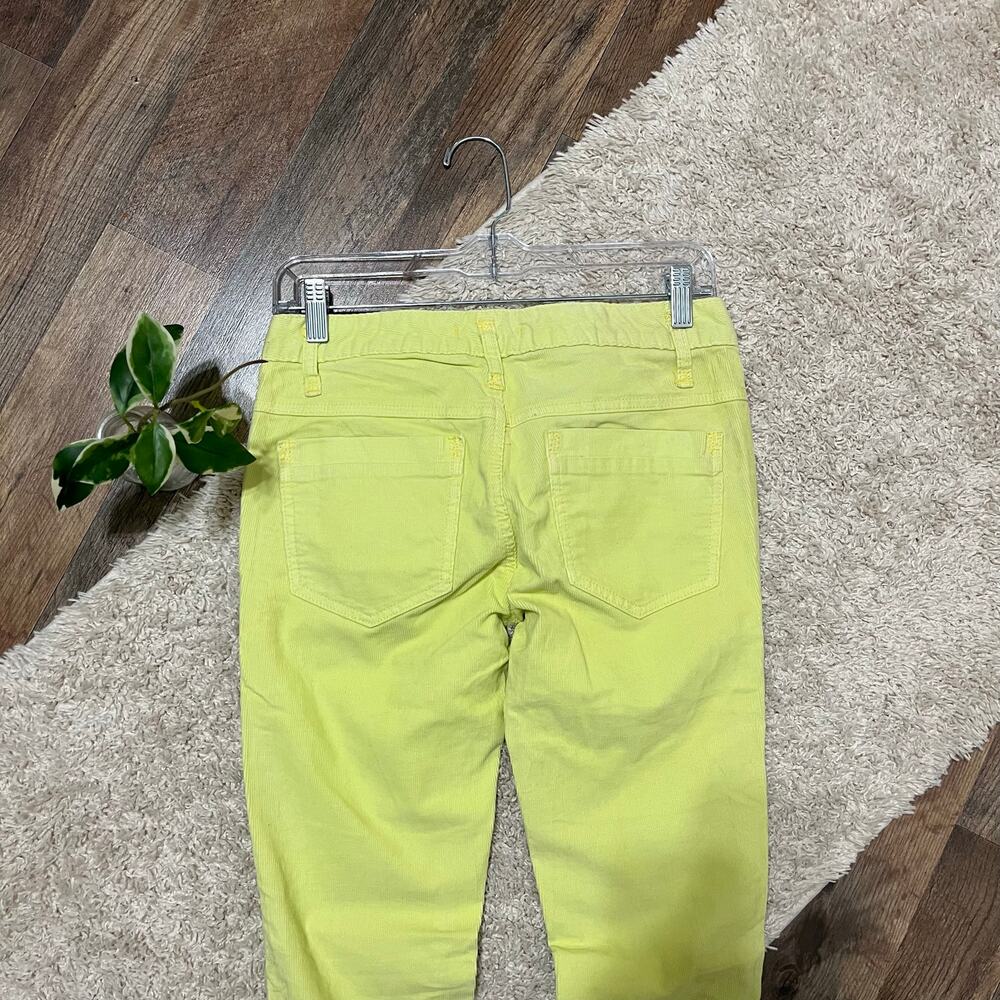 Free People Size 27 Neon Yellow Corduroy Low-Rise Skinny Jeans - Picture 5 of 6